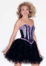 Mori Lee Sticks and Stones 9218.  Available in Black/Multi, White/Multi