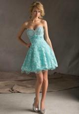 Mori Lee Sticks and Stones 9242.  Available in Aqua, Champagne