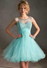 Mori Lee Sticks and Stones 9244.  Available in Aqua, Champagne