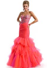 Party Time Dresses 6074.  Available in Aqua/Lime, Fuchsia/Orange