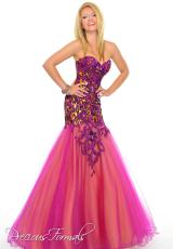 Precious Formals C55131.  Available in Fuchsia/Gold