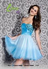 2012 Riva Prom Dresses 6527.  Available in Iceblue/Ombre, Magenta/Pink, Orange/Ombre