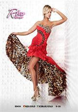 2012 Riva Prom Dresses R9434.  Available in Ice Blue/Gold, Red/Gold