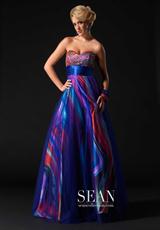 2012 Sean Prom Dresses 70570.  Available in Royal Multi