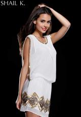 Shail K. KL3202.  Available in Black/Gold, Ivory/Gold