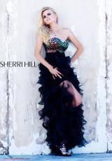 2012 Sherri Hill Prom Dresses 2921.  Available in Black/Multi, Green, Purple