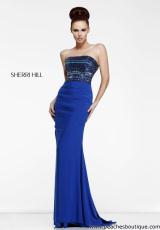 Sherri Hill 11033.  Available in Gunmetal, Royal