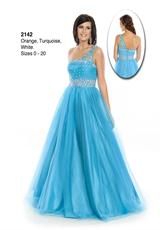 2012 WOW Prom Dresses 2142.  Available in Orange, Turquoise, White