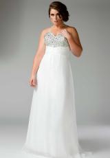 Cassandra Stone II Plus Size 64398K.  Available in Teal, White/Silver
