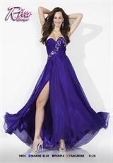 2012 Riva Prom Dresses R9404.  Available in Marine Blue, Purple, Tangerine