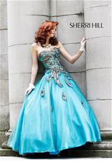 2012 Sherri Hill Prom Dresses 7208.  Available in Peacock