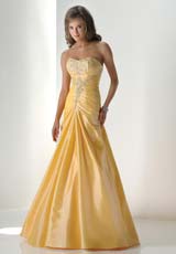 2012 Flirt Prom P4309.  Available in Daisy Yellow