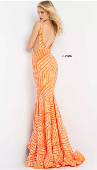 V Neck Long Fitted Dress 59762