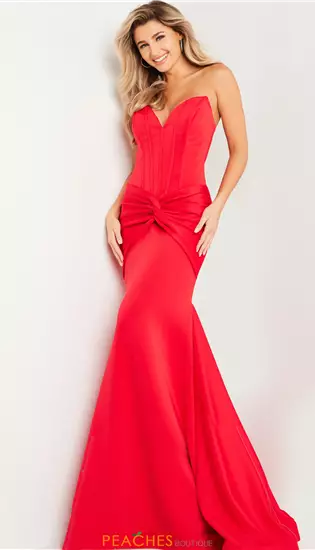 Strapless Fitted Jersey Dress 23556