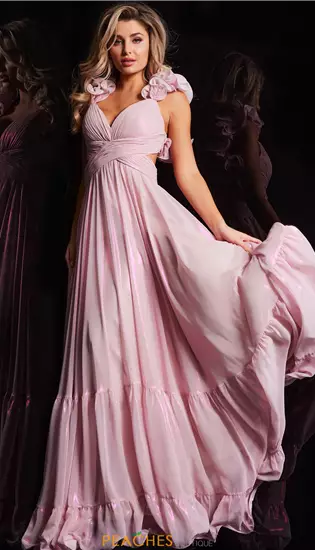 V Neck Long A Line Dress 26248