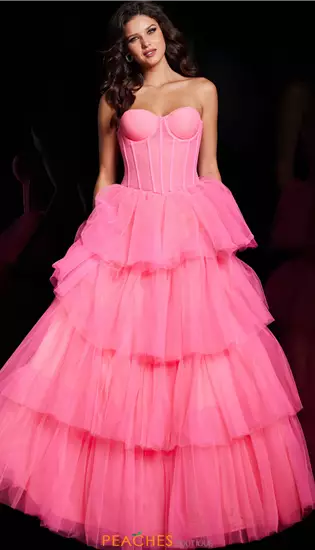 Strapless A Line Dress 37062