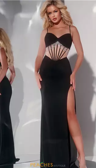 Beaded Fitted Long Dress 42758