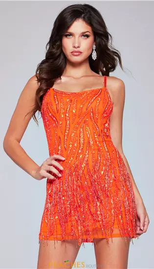 Fringe Sequins Fitted Dress 39628