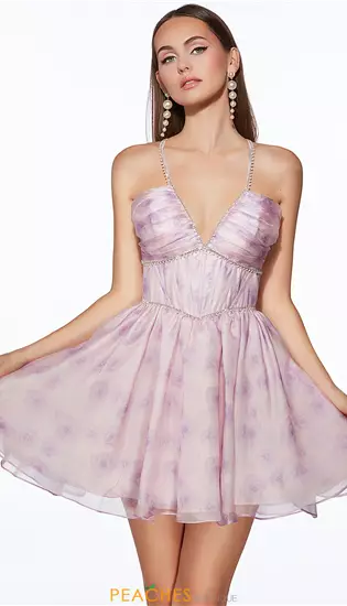 Short A Line Beaded Dress 30006