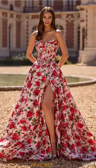 Strapless A Line Long Dress 57723