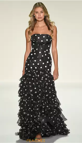 Strapless Taffeta Long Dress 57826