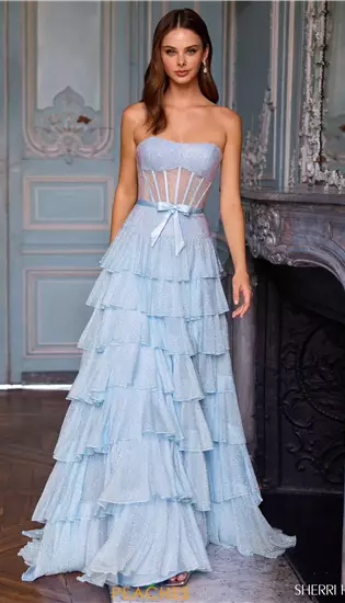 Strapless Corset A Line Dress 57739