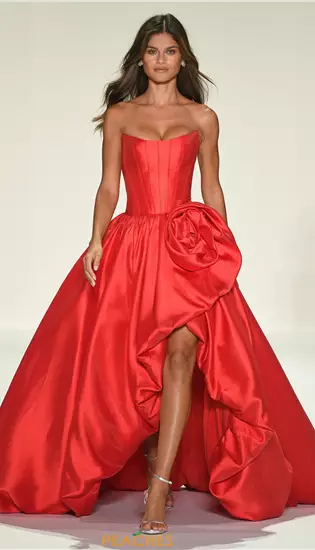 Strapless High Low Dress 57778