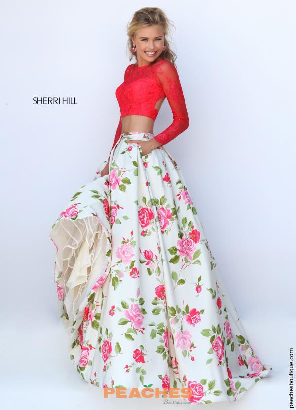 sherri hill 2 piece long dress