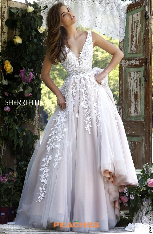 sherri hill white gowns