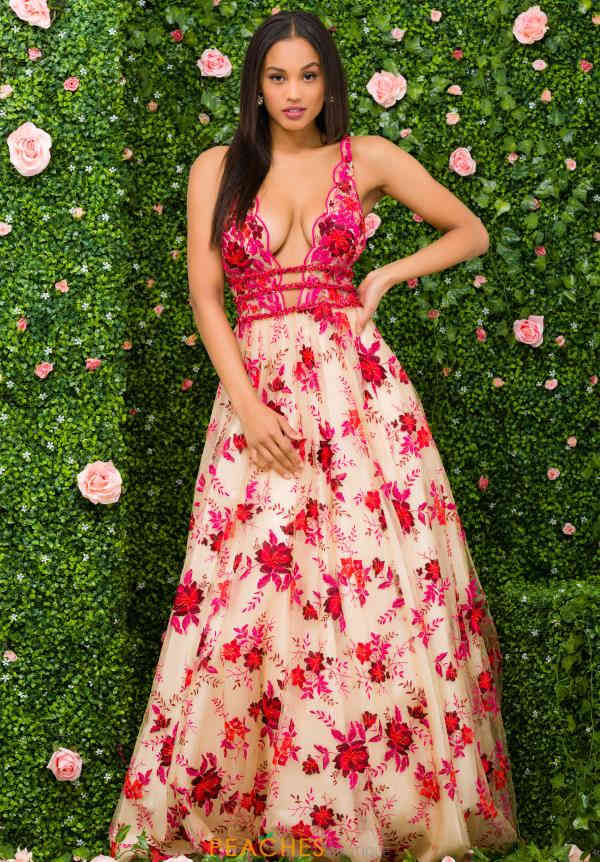 jovani flower dress