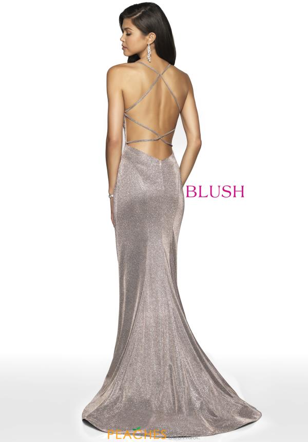 blush silver dress