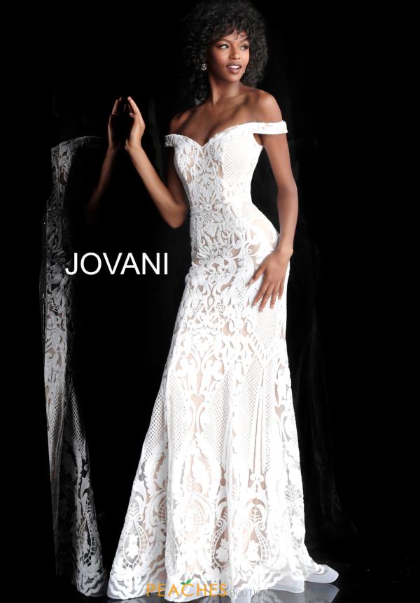 jovani off the shoulder gown