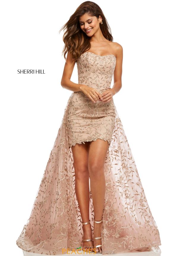 sherri hill rose gold ball gown