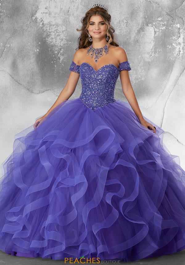 quinceanera ruffle dress