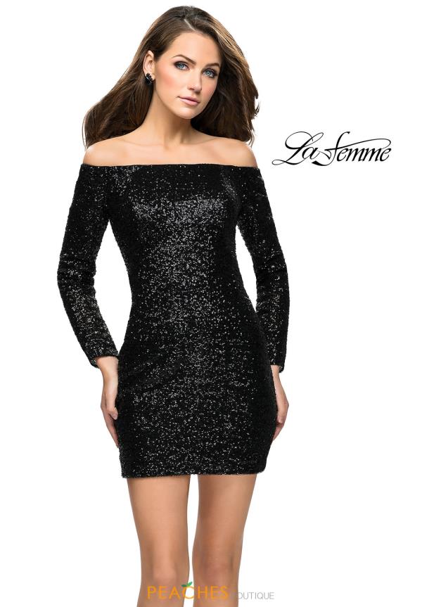 La Femme Off the Shoulder Dress