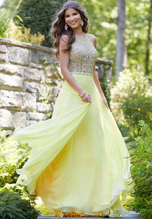 mori lee yellow prom dress