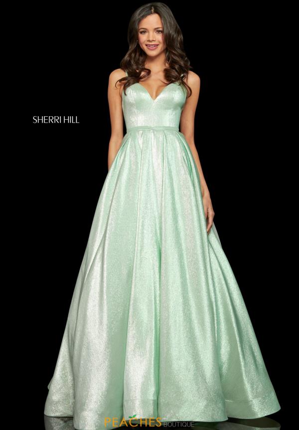 sherri hill green long dress
