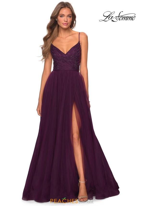 dark purple long dress