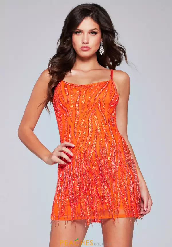 Fringe Sequins Fitted Dress 39628
