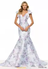 Light Blue/Lilac Print