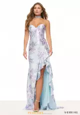 Light Blue/Lilac Print