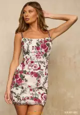 Ivory/Fuchsia Print