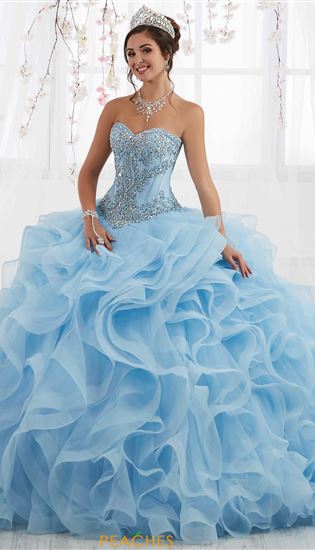 blue xv dresses
