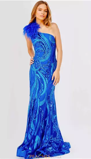 Single Shoulder Fully Beaded Dress 32596