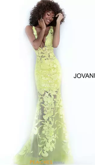 Applique Long Fitted Dress 60283