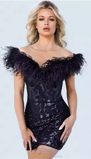 Applique Fitted Dress 22347