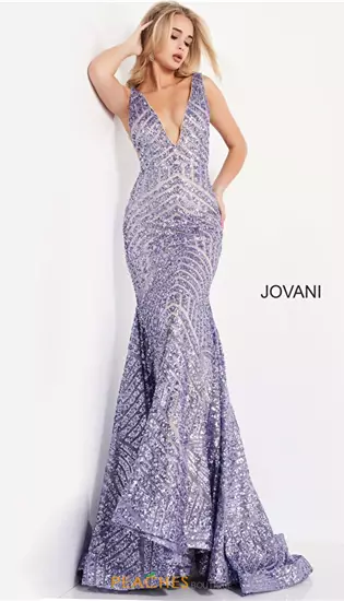 V Neck Long Fitted Dress 59762