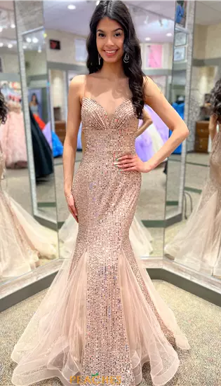 Long Mermaid Sequins Dress 20548