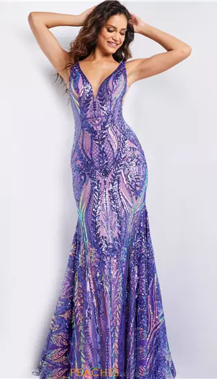 V Neckline Sequins Fitted Dress 22770