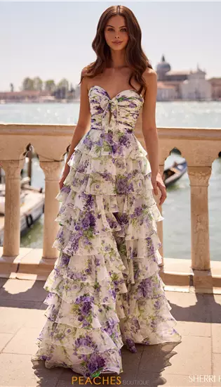 Strapless Chiffon Long Dress 57613